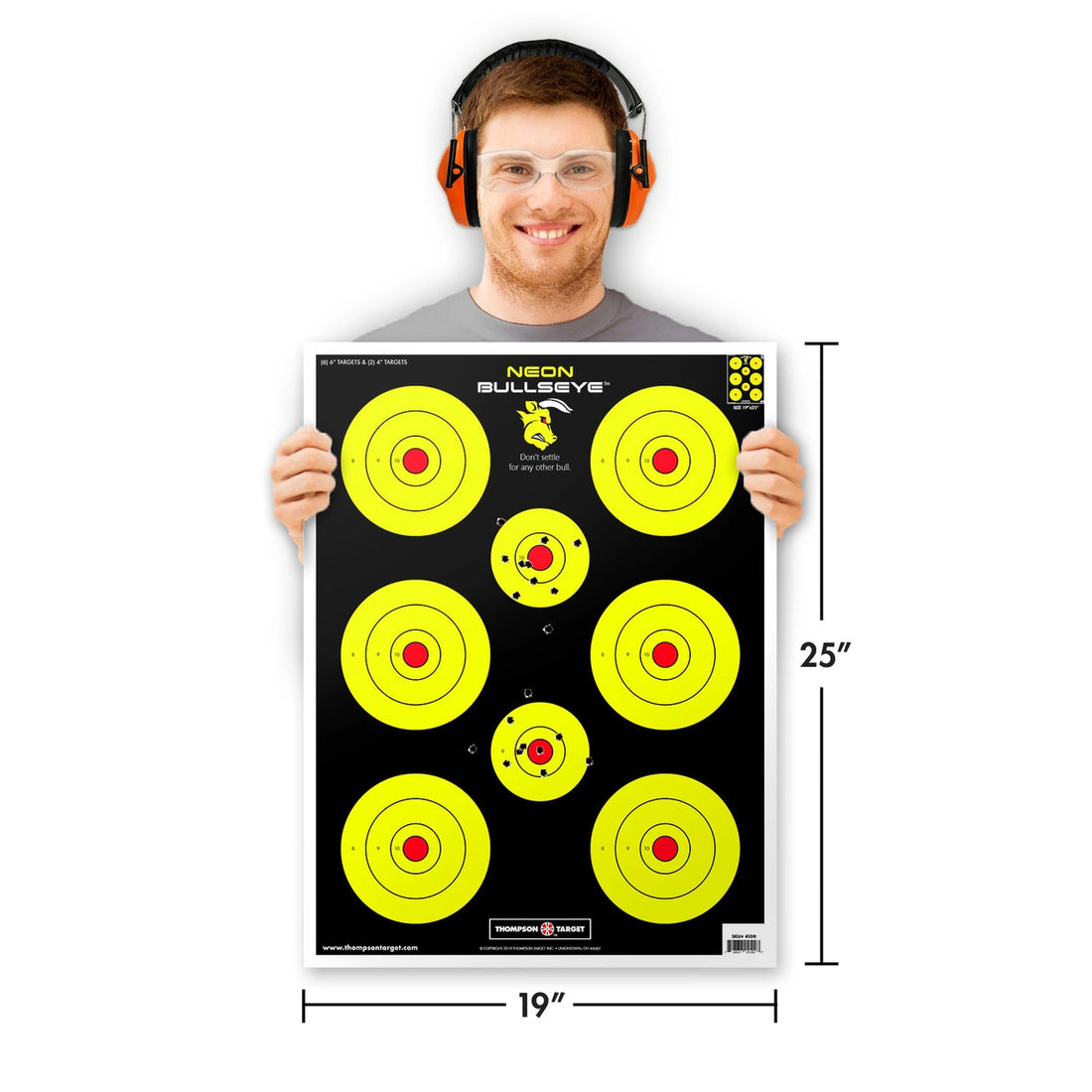 DIANA NEON BULLSEYE 19X25 PAPER TARGETS (4100)