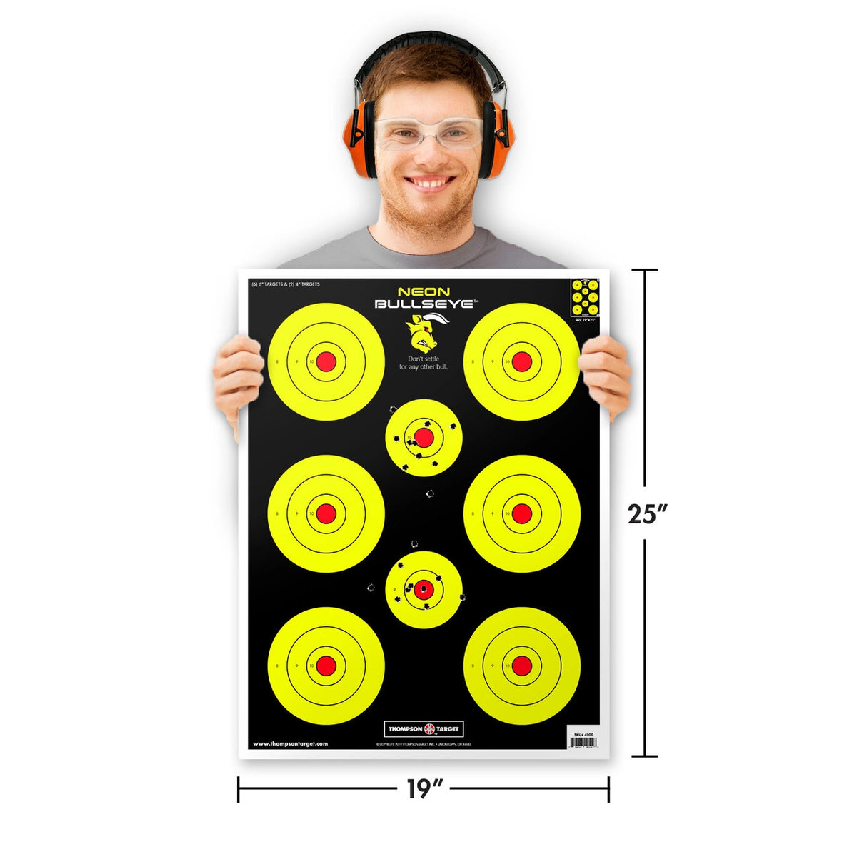 DIANA NEON BULLSEYE 19X25 PAPER TARGETS (4100) - vista 2