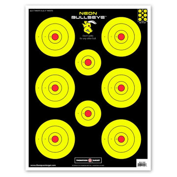 DIANA NEON BULLSEYE 19X25 PAPER TARGETS (4100)