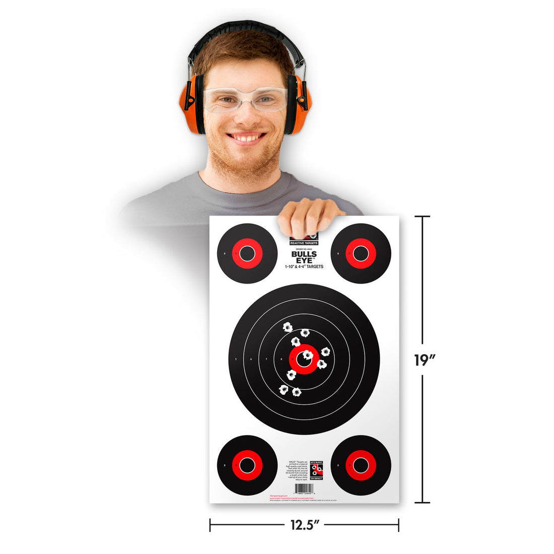 DIANA HALO BULLSEYE 10 & 4 – 12.5X19 REACTIVE TARGETS (4640)