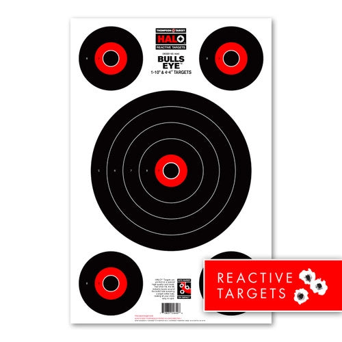 DIANA HALO BULLSEYE 10 & 4 – 12.5X19 REACTIVE TARGETS (4640)