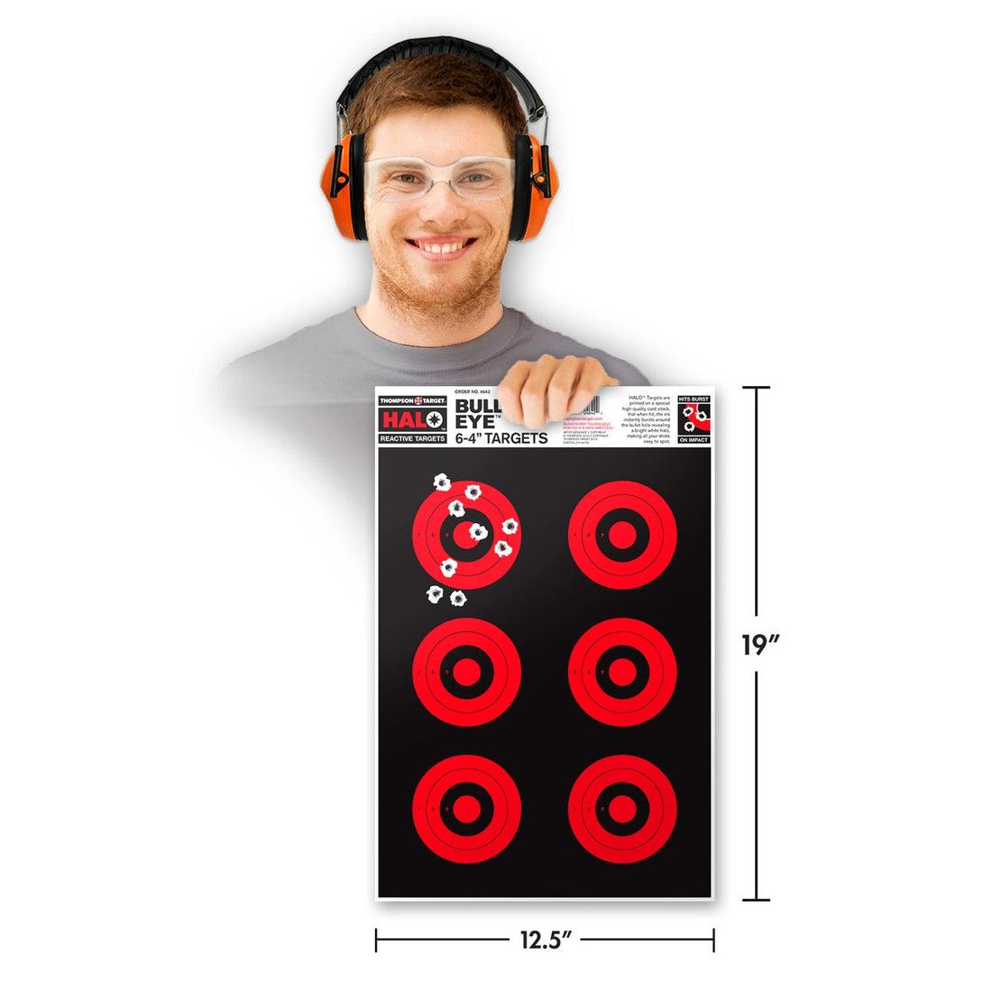 DIANA HALO BULLSEYE 6-3 – 12.5X19 REACTIVE TARGETS (4642)
