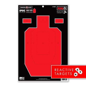 DIANA HALO IPSC HALF-SIZE 12.5X19 REACTIVE TARGETS (4651)