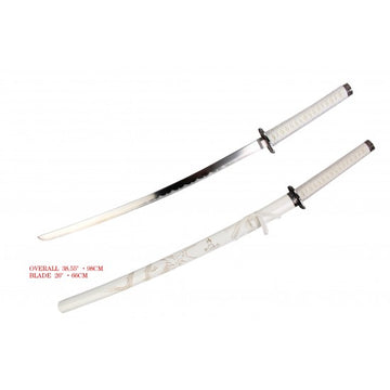 JAGUAR WHITE SAMURAI SWORD SATIN FINISHED FULL SIZE, NO STAN 38.6 PL