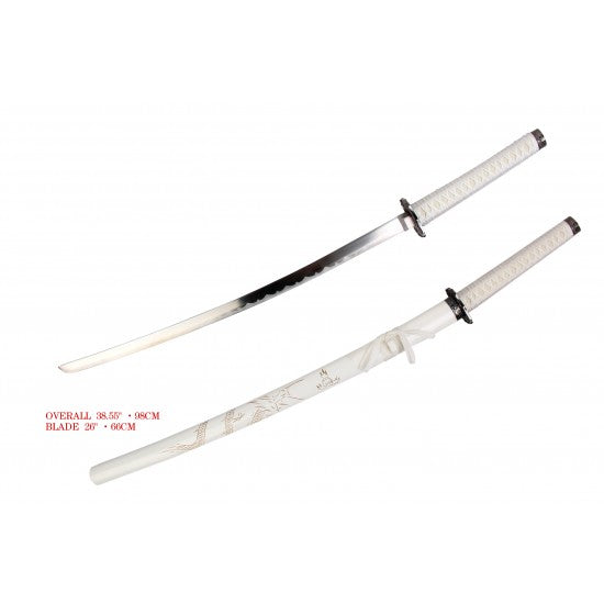 JAGUAR WHITE SAMURAI SWORD SATIN FINISHED FULL SIZE, NO STAN 38.6 PL