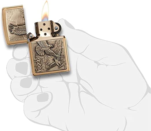 ZIPPO WHERE EAGLES DARE PEWTER EMBLEM - vista 2