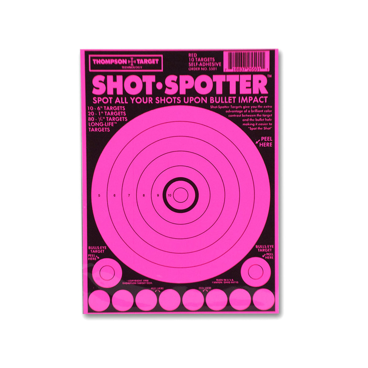 DIANA SHOT SPOTTER PINK 6X9 ADHESIVE TARGETS (5501)