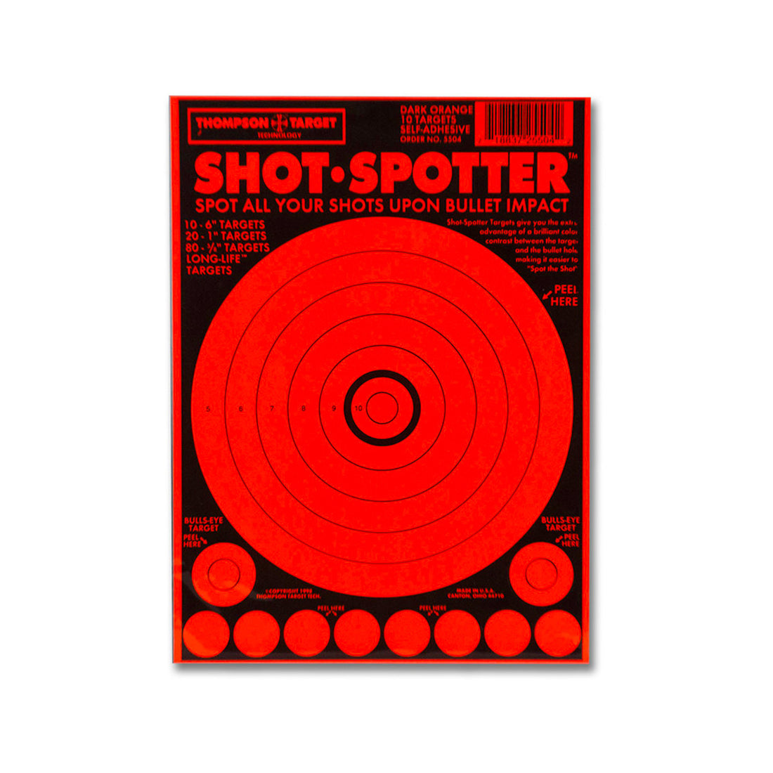 DIANA SHOT SPOTTER ORANGE 6X9 ADHESIVE TARGETS (5504)