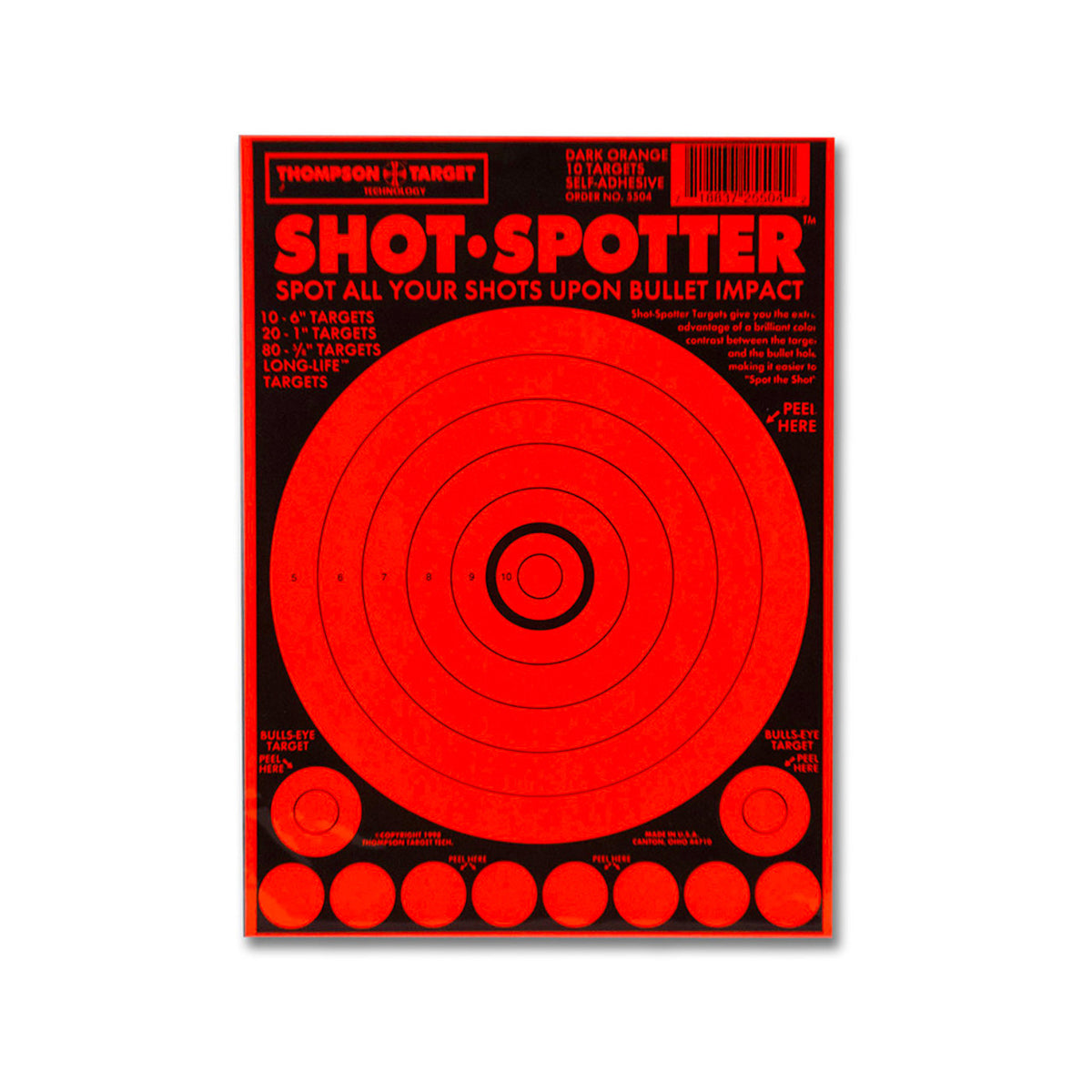 DIANA SHOT SPOTTER ORANGE 6X9 ADHESIVE TARGETS (5504)