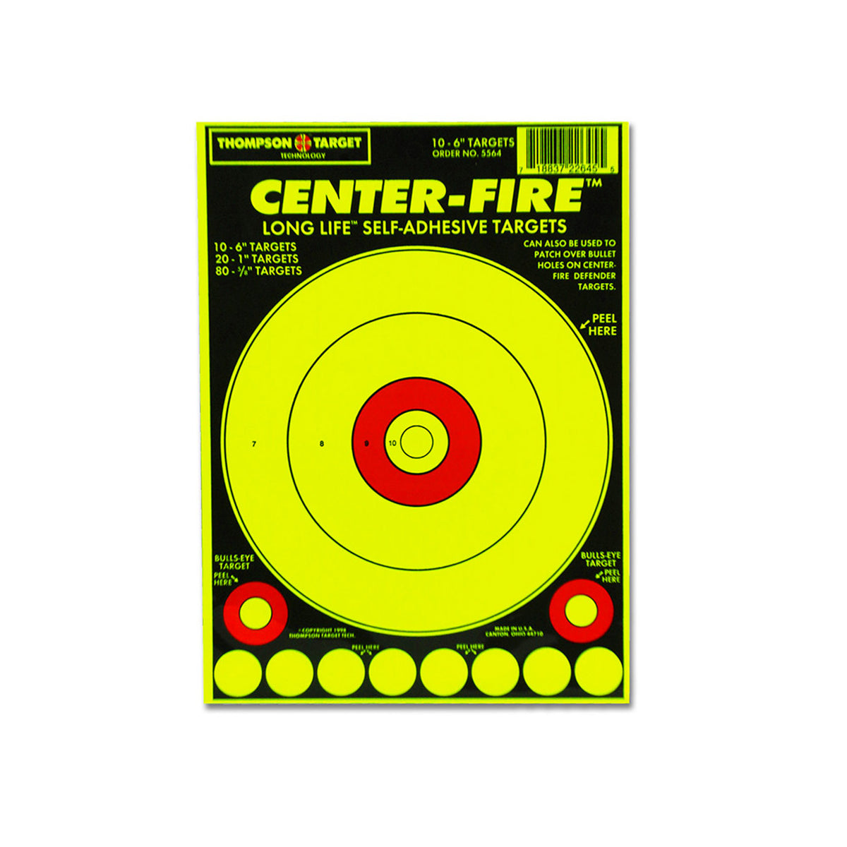 DIANA CENTER-FIRE 6X9 ADHESIVE TARGETS (5564)
