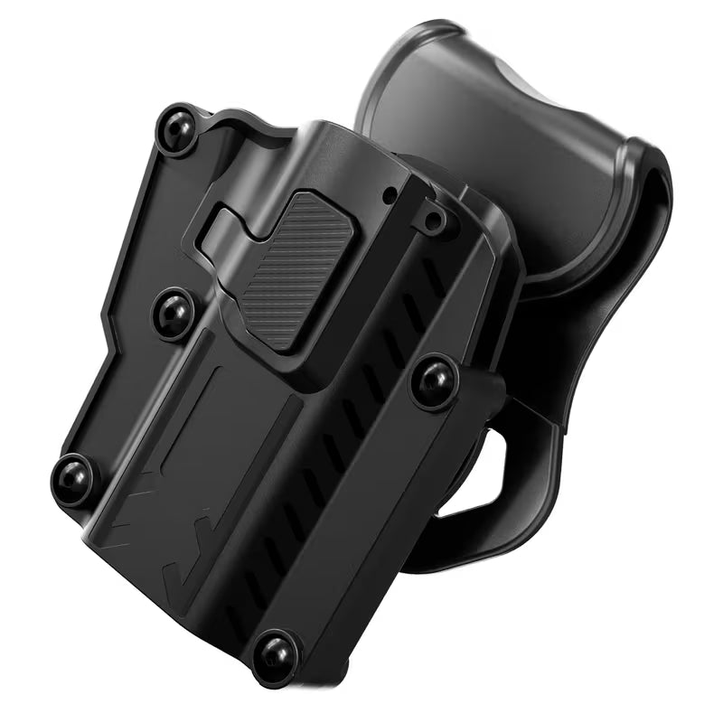 Funda táctica universal para diestros con función de liberación rápida, apta para G17, 1911, 92FS, M9, CZ 75, etc