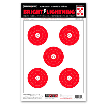 DIANA BRIGHT LIGHTNING 12.5X19 PAPER SHOOTING TARGETS (6801)