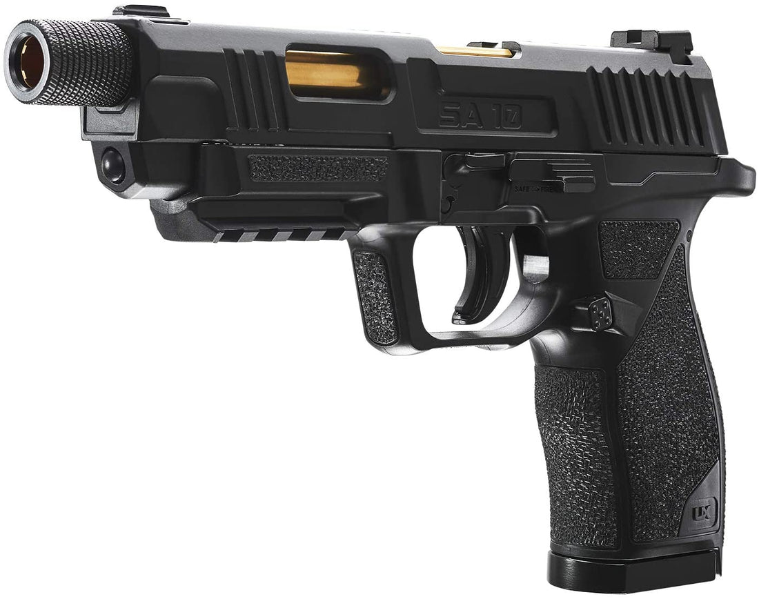 PISTOLA UMAREX UX SA10 .177CAL BLACK/GOLD BARREL - vista 2