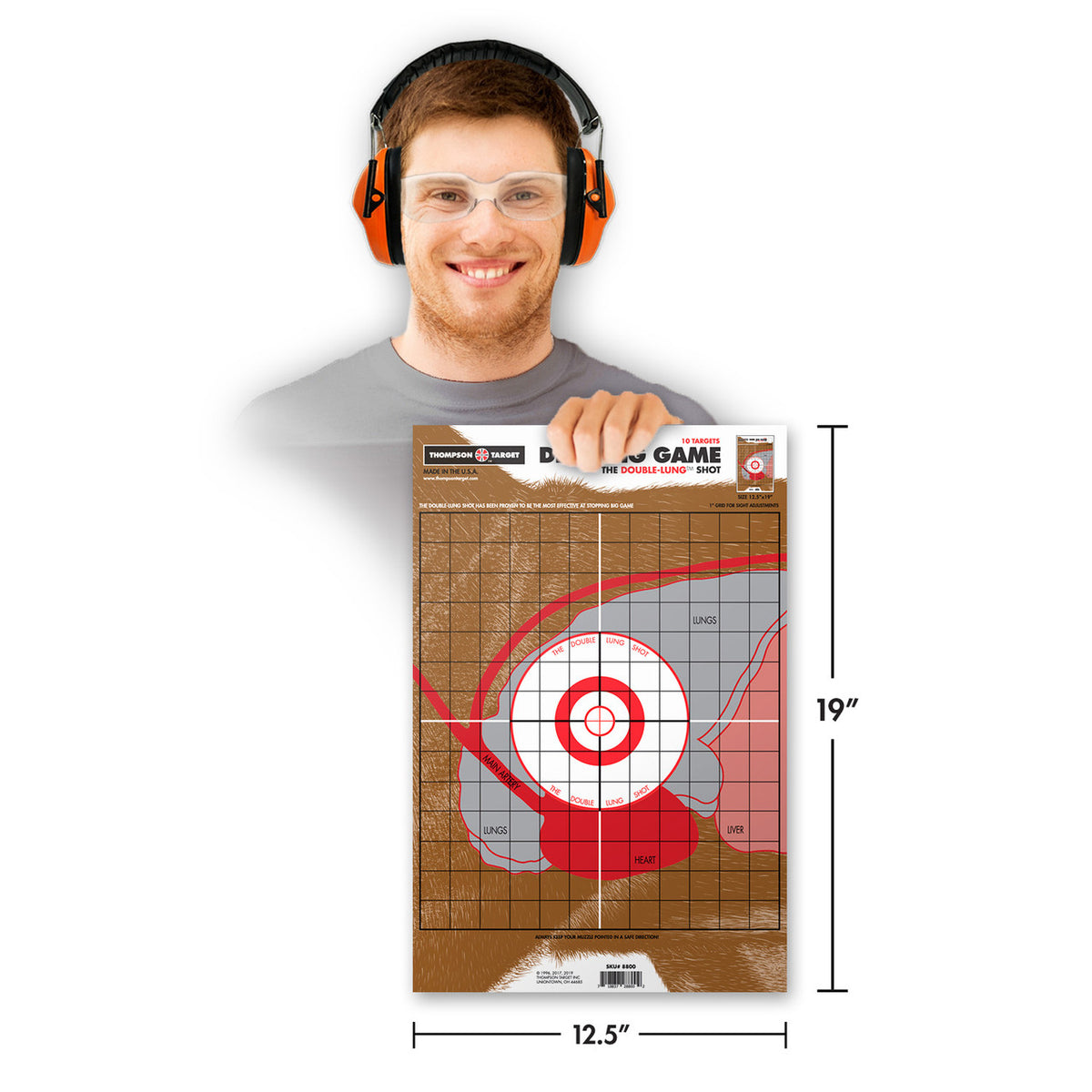 DIANA DEER KILL ZONE 12.5X19 PAPER TARGETS (8800) - vista 2