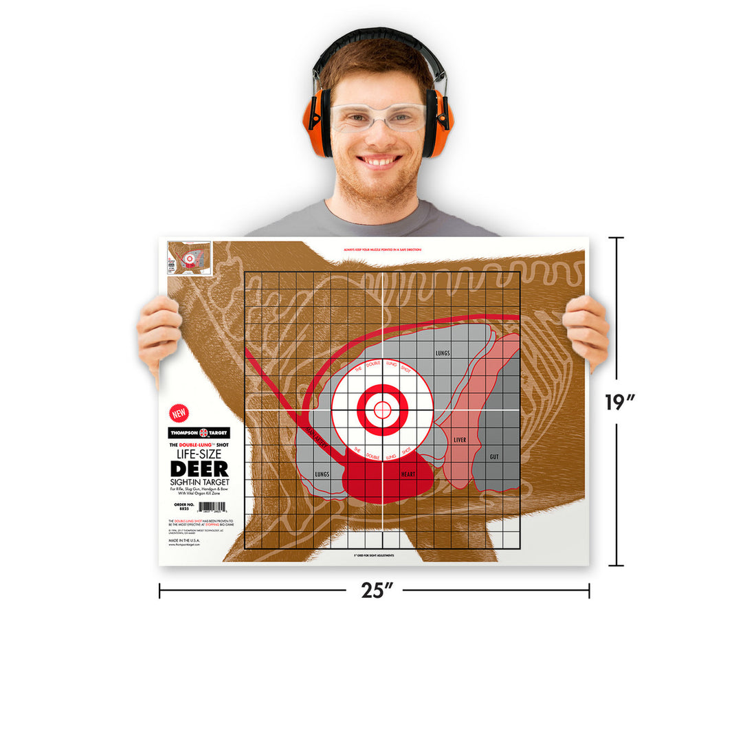 DIANA DEER KILL ZONE 19X25 PAPER TARGETS (8825)
