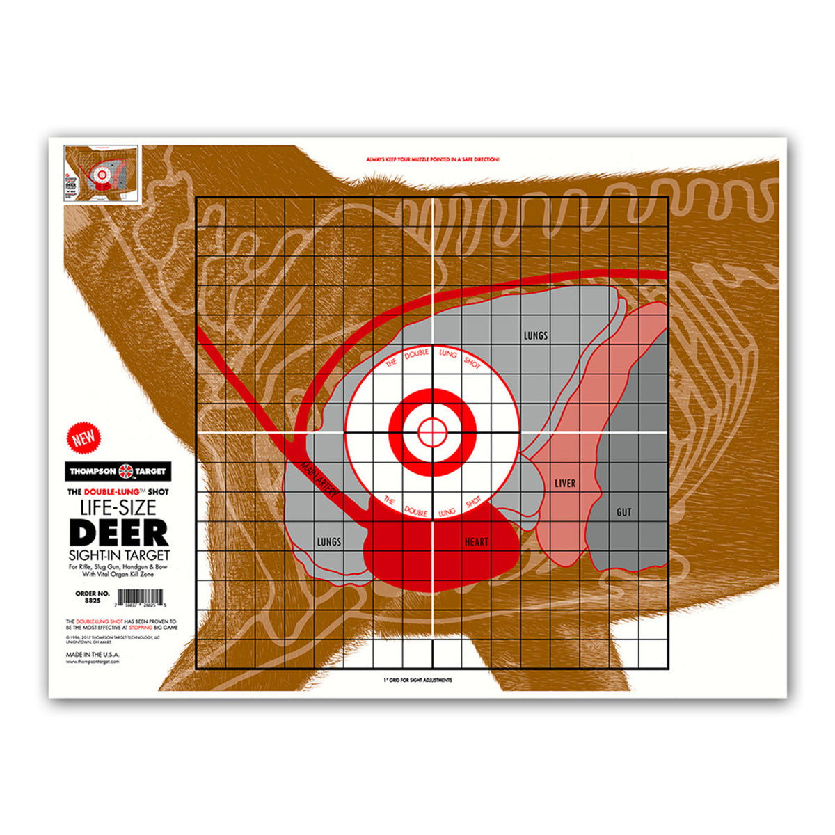 DIANA DEER KILL ZONE 19X25 PAPER TARGETS (8825)