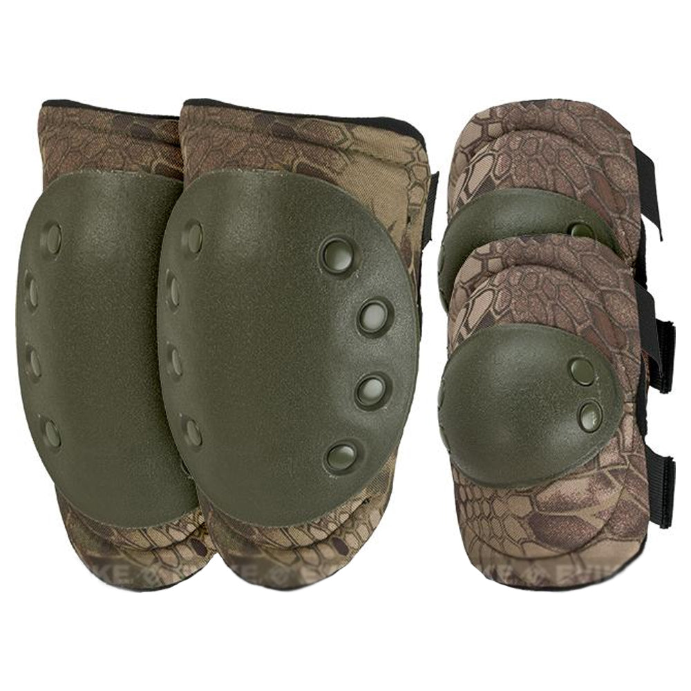AVENGERS SPECIAL OPERATION TACTICAL KNEE PAD / ELBOW PAD SET WOODLAND SERPENT