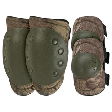 AVENGERS SPECIAL OPERATION TACTICAL KNEE PAD / ELBOW PAD SET WOODLAND SERPENT