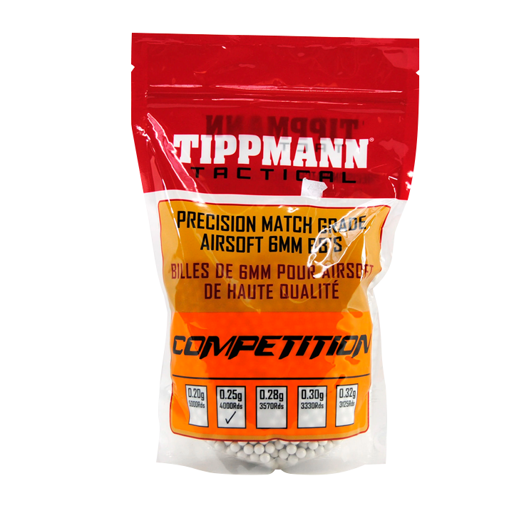 BALINES AIRSOFT TIPPMANN 6MM BB 0.25G 1KG BAG/4000 BBS WHITE