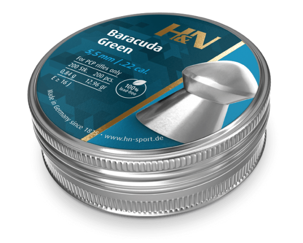 DIABOLOS H&N SPORT .22 X 200 BARACUDA GREEN (12.96GR)