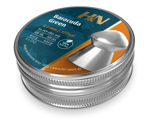 DIABOLOS H&N SPORT .177 X 300 BARACUDA GREEN (6.64GR)