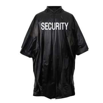 ROTHCO BLACK VINYL PONCHO SECURITY