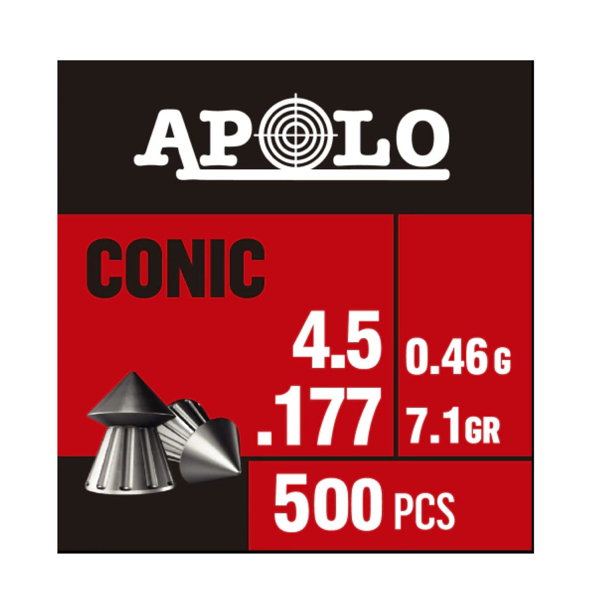 DIABOLOS APOLO CONIC CAL. .177 X 500 7GR