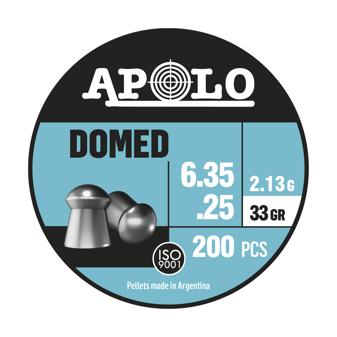 DIABOLOS APOLO DOMED .25X200 33GR