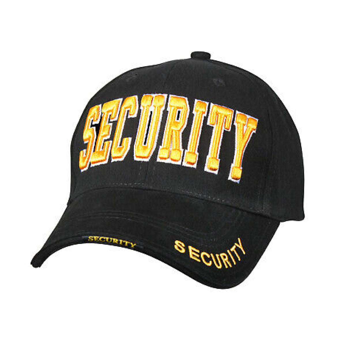 ROTHCO DELUXE LOW PROFILE CAP/SECURITY-BLK/GOLD