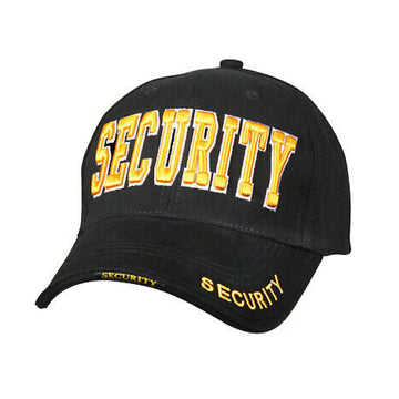 ROTHCO DELUXE LOW PROFILE CAP/SECURITY-BLK/GOLD