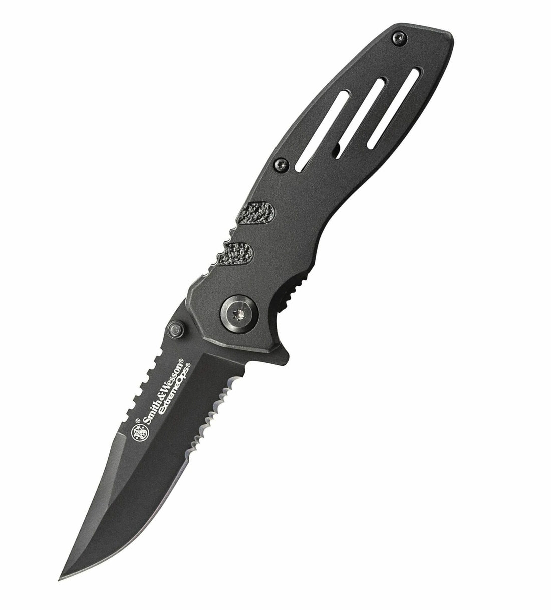 NAVAJA SMITH AND WESSON EXTREME OPS LINER LOCK BLACK POINT BLADE