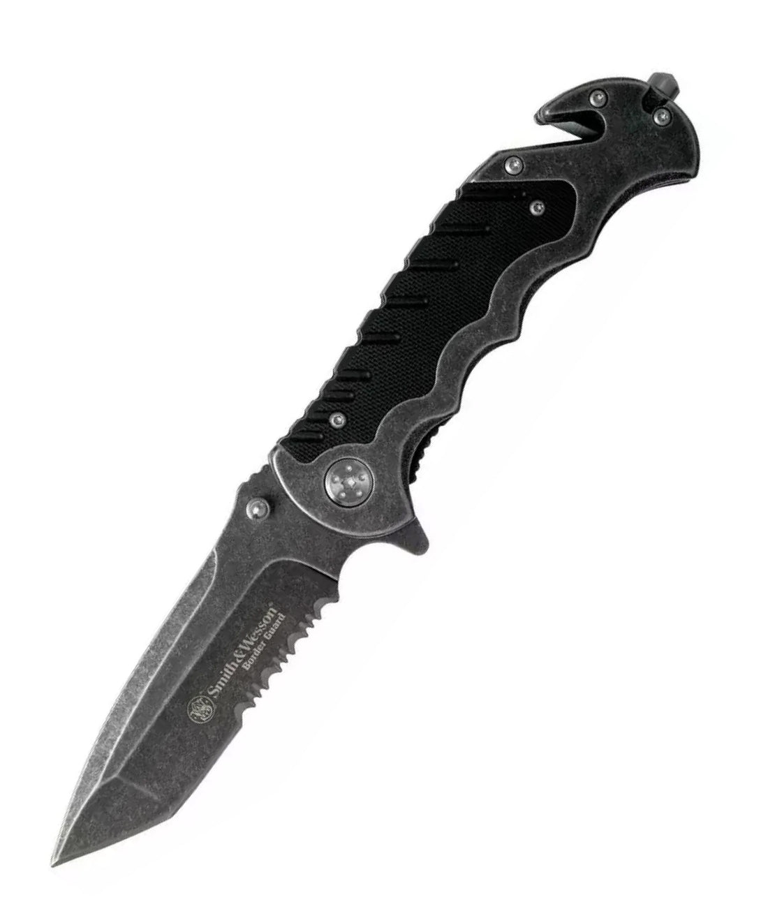 NAVAJA SMITH AND WESSON BORDER GUARD 5 LINER LOCK – BLACK