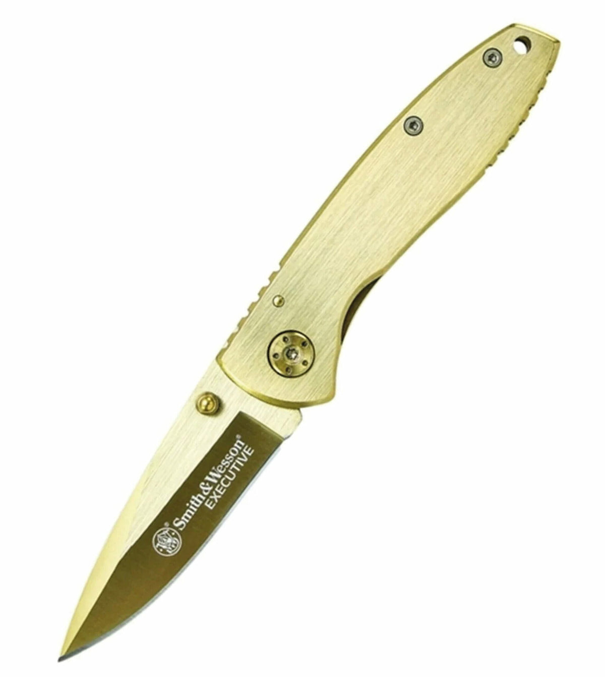 NAVAJA SMITH AND WESSON EXECUTIVE FOLDER GOLD TITANIUM