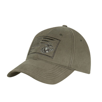 GORRA ROTHCO USMC EAGLE GLOBE AND ANCHOR/US FLAG LOW PRO – OLIVE DRAB