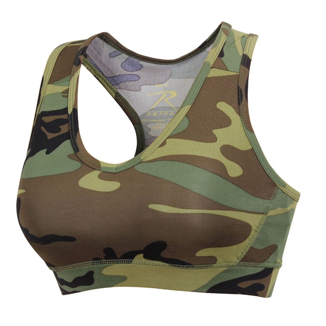 ROTHCO CAMO WORKOUT PERFORMANCE SPORTS BRA-WDLND TALLA S