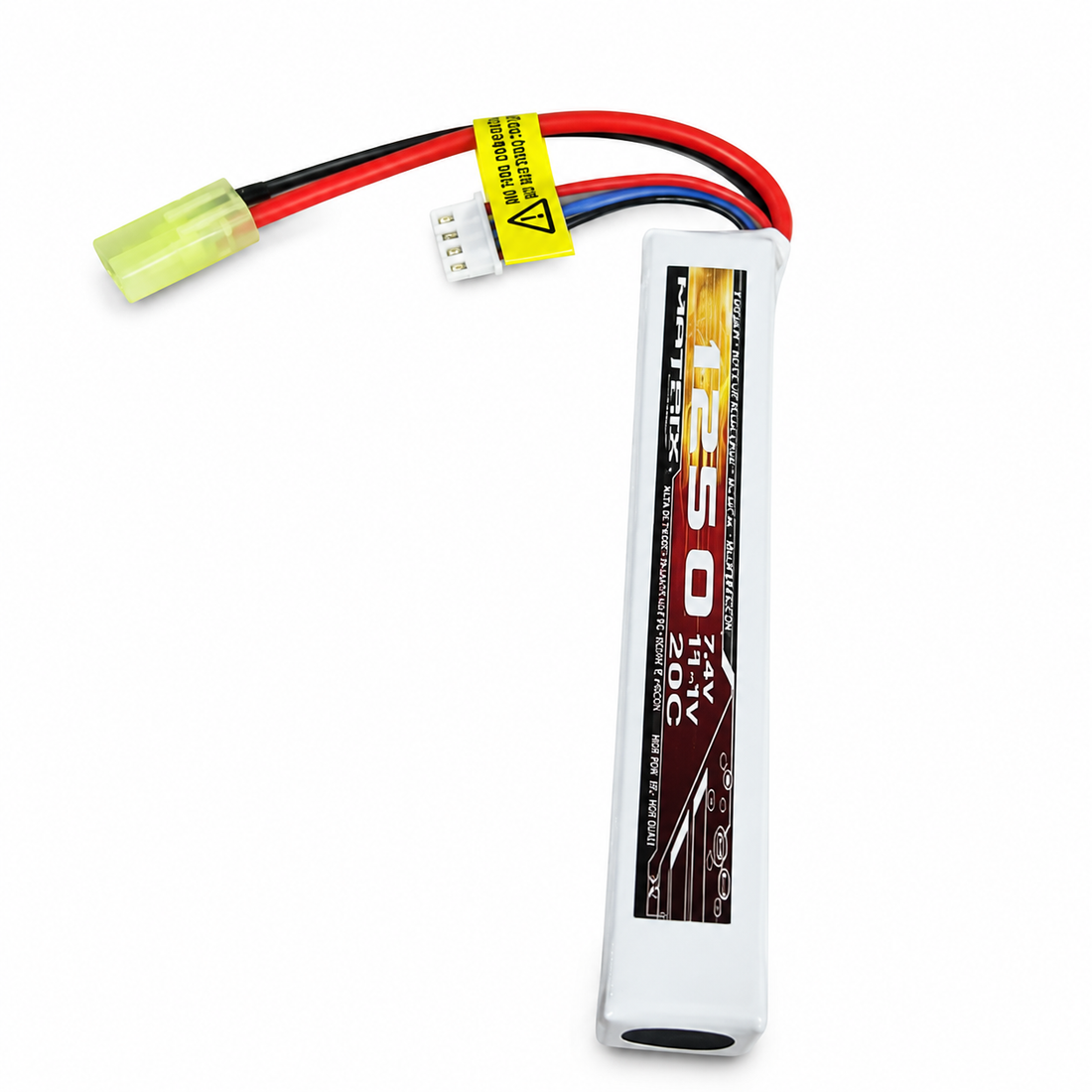 BATERÍA AIRSOFT MATRIX HIGH 11.1V TIPO STICK LIPO 1250MAH 20C PEQUEÑA TAMIYA