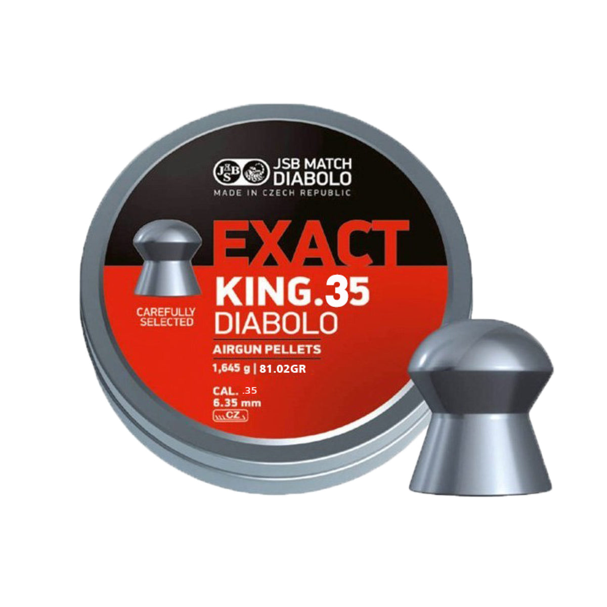 DIABOLOS JSB EXACT KING .35 X 100 51 LB MASTER (81.02GR)