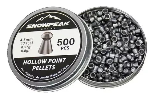DIABOLOS SNOWPEAK HOLLOW POINTED .177X500 8.8GR - vista 2