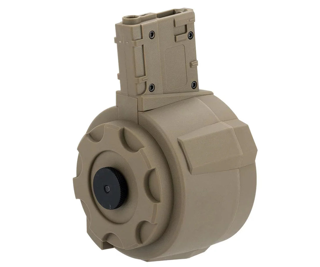 MAGAZINE AIRSOFT 1500RD THUNDERSTORM ELECTRIC WINDING DRUM – DARK EARTH