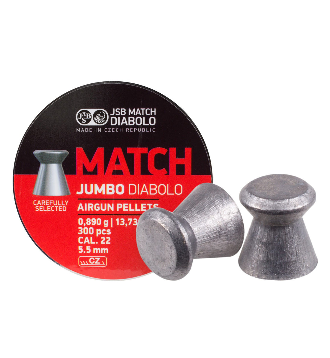 DIABOLOS JSB MATCH JUMBO .22 X 300 (13.73GR)