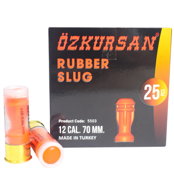 MUNICION TRAUMATICA OZKURSAN RUBBER SLUG X25UND 12CAL