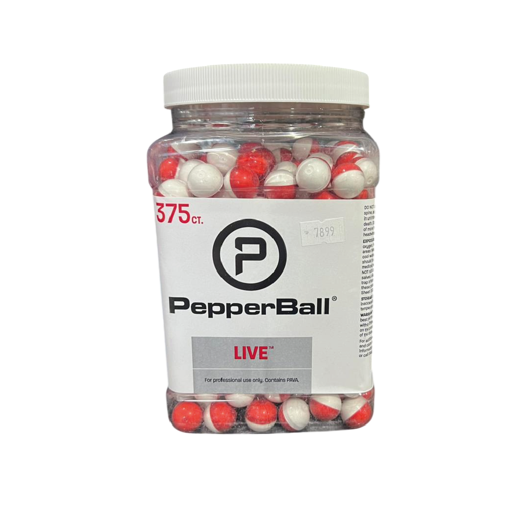 BOLA DE PIMIENTA PEPPER BALL LIVE AGENT LESS LETHAL ROUNDS .68 – CONTAINS PAVA