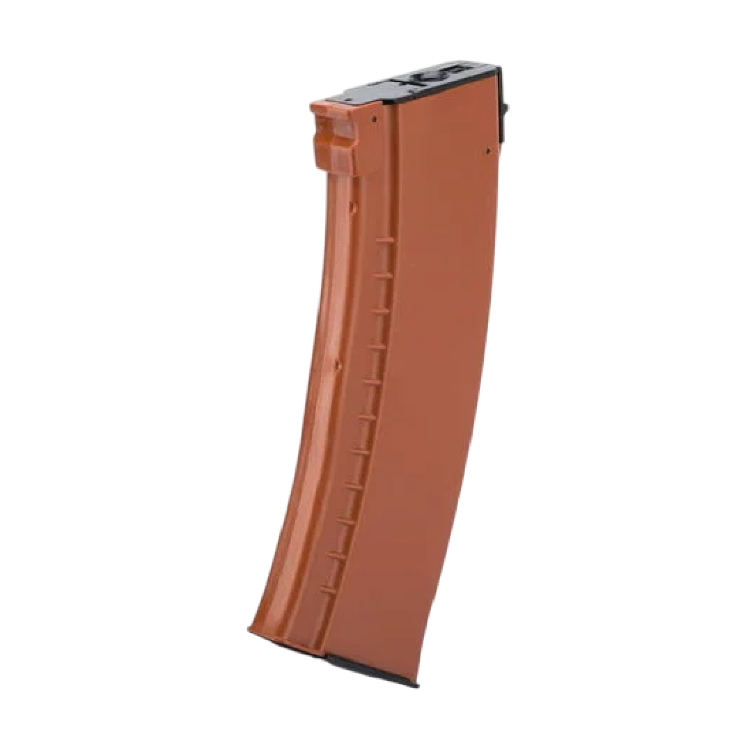 MAGAZINE AIRSOFT DOUBLE BELL AK74 HI-CAP ORANGE – 500 ROUND