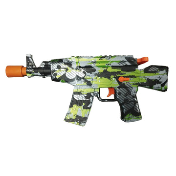 RIFLE HIDROGEL MINI AK47 VERDE CON LUZ NEON