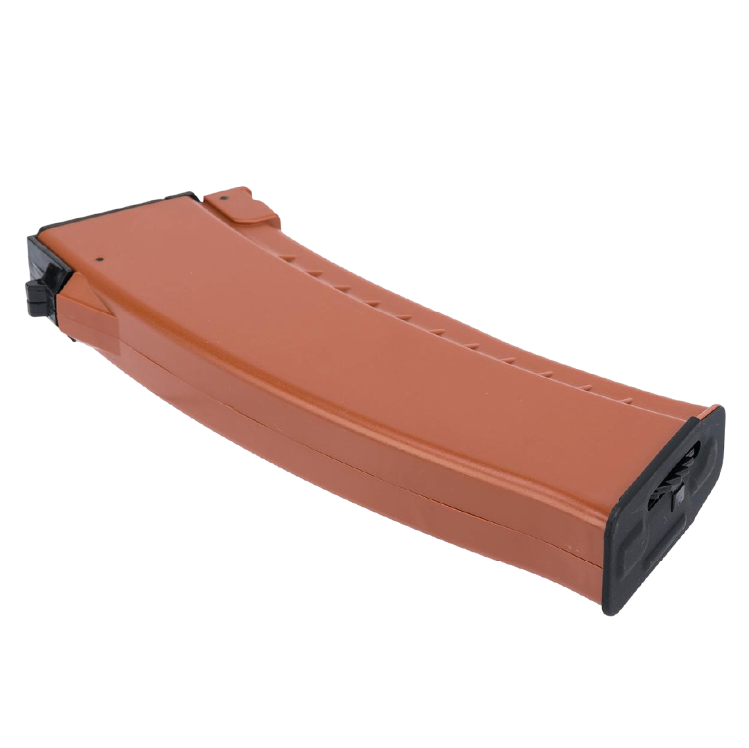 MAGAZINE AIRSOFT DOUBLE BELL AK74 HI-CAP ORANGE – 500 ROUND - vista 2