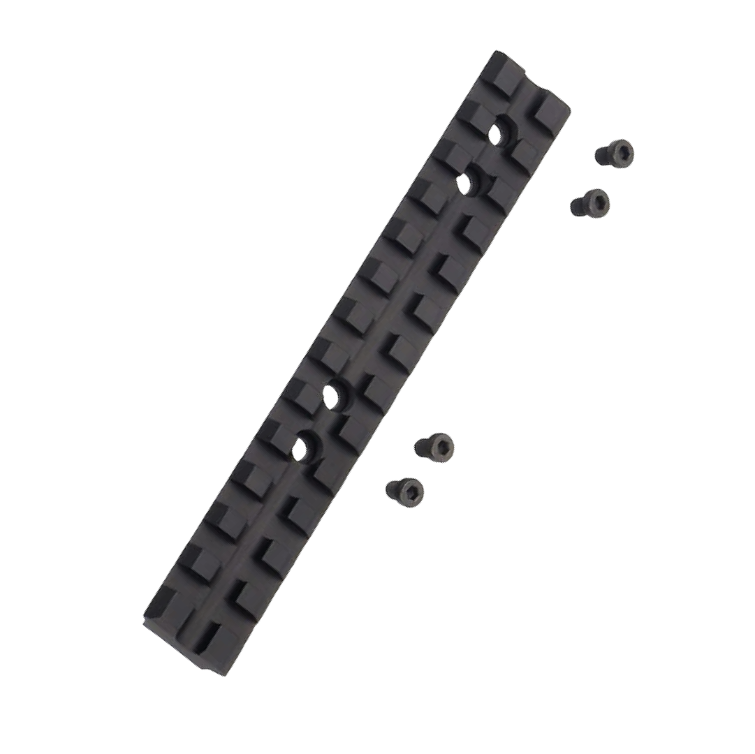 RIEL PICATINNY DOUBLE BELL 11MM TO 20MM BLACK – LONGITUD 125MM - vista 2