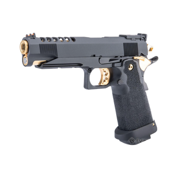 PISTOLA AIRSOFT AW CUSTOM GOLD MATCH HX27 HI-CAPA GBB MODEL: 5.1 – BLACK & GOLD