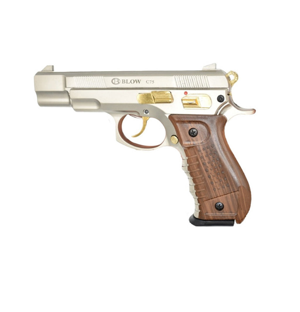PISTOLA FOGUEO BLOW CZ 75 SATIN/WOOD