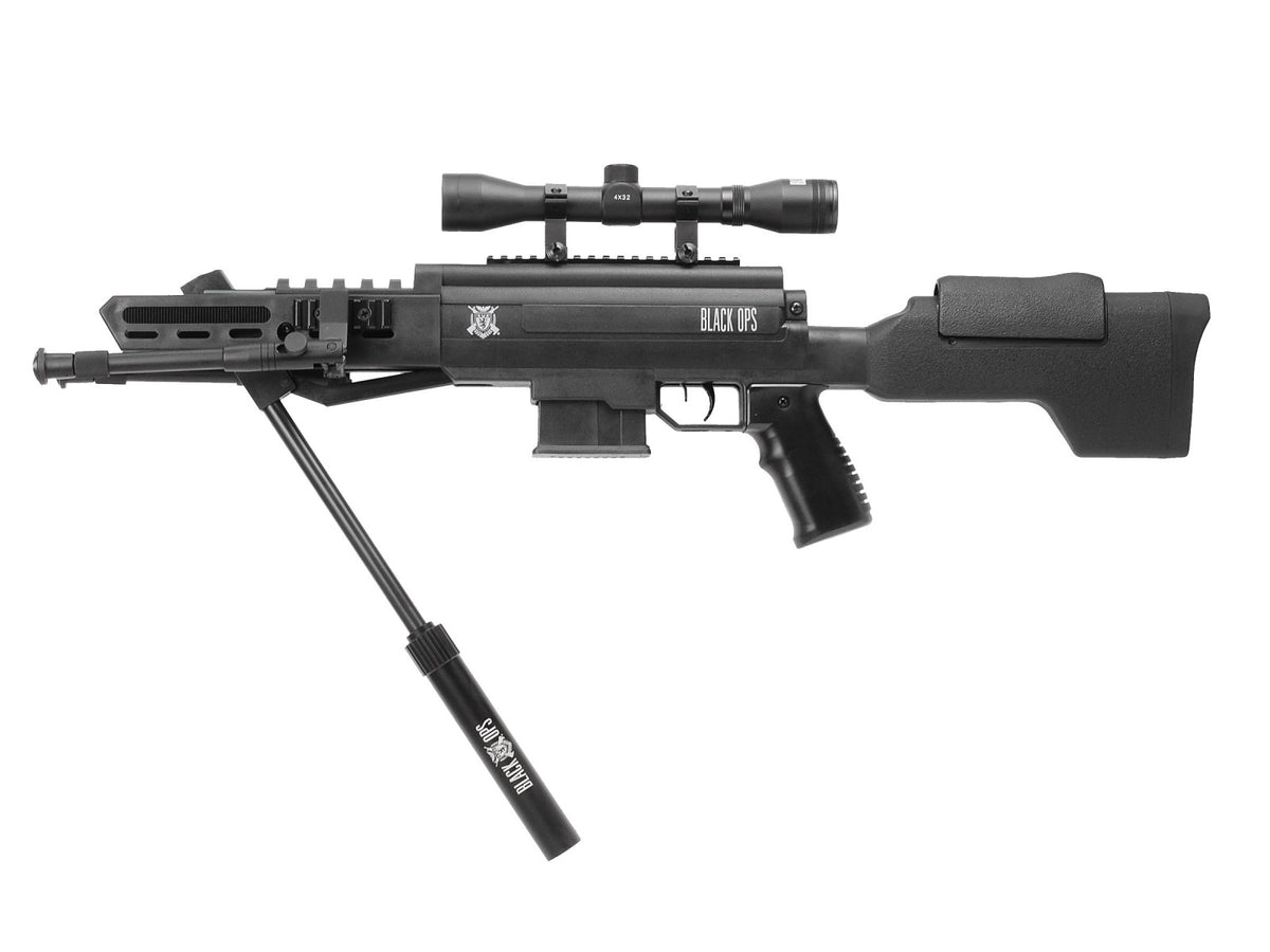 RIFLE BLACK OPS TACTICAL SNIPER .22 COMBO W/4X32 SCOPE, BIPOD - vista 4