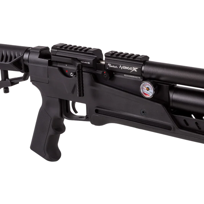 RIFLE AIR VENTURI AVENGE-X X1-BT TACTICAL SYNTHETIC PCP 450CC CARBON FIBER BOTTLE - vista 3